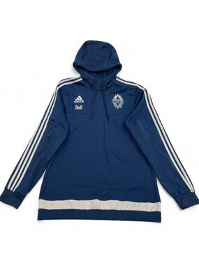 Vancouver Whitecaps Adidas MLS 2014 Hoodie Pullover Sweatshirt Warmup Jersey L
